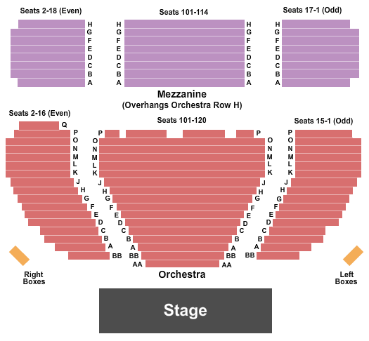 Booth Theatre Proof Seating Chart